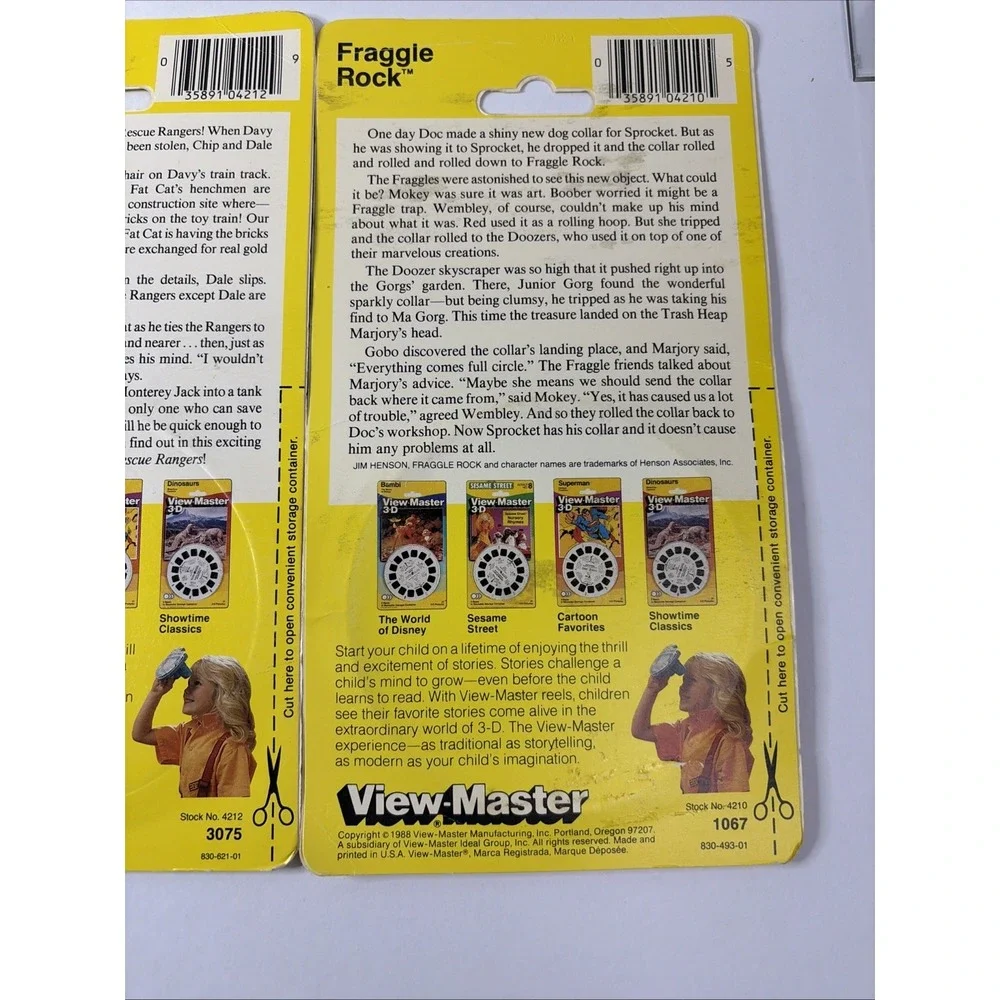 Lot of 3 - 3d View-Master 3 Reel Packets NEW FACTORY SEALED 1988-1990